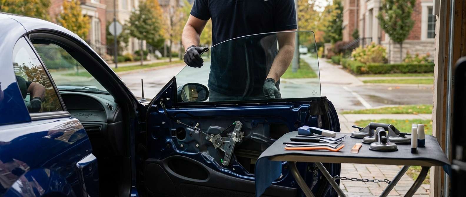 Door Glass Replacement for Ford Mustang 1999-2004 by Alexwindshield