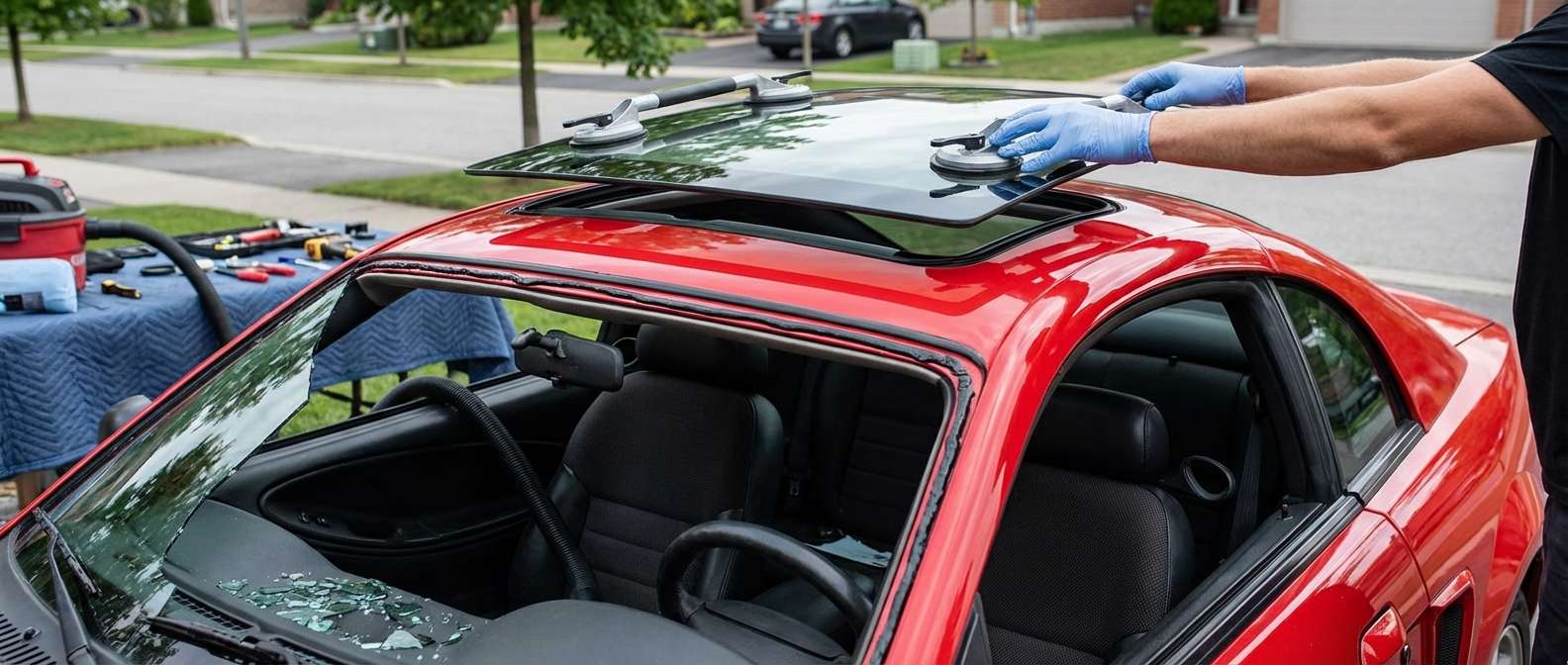 Sunroof Replacement for Ford Mustang 1999-2004 by Alexwindshield