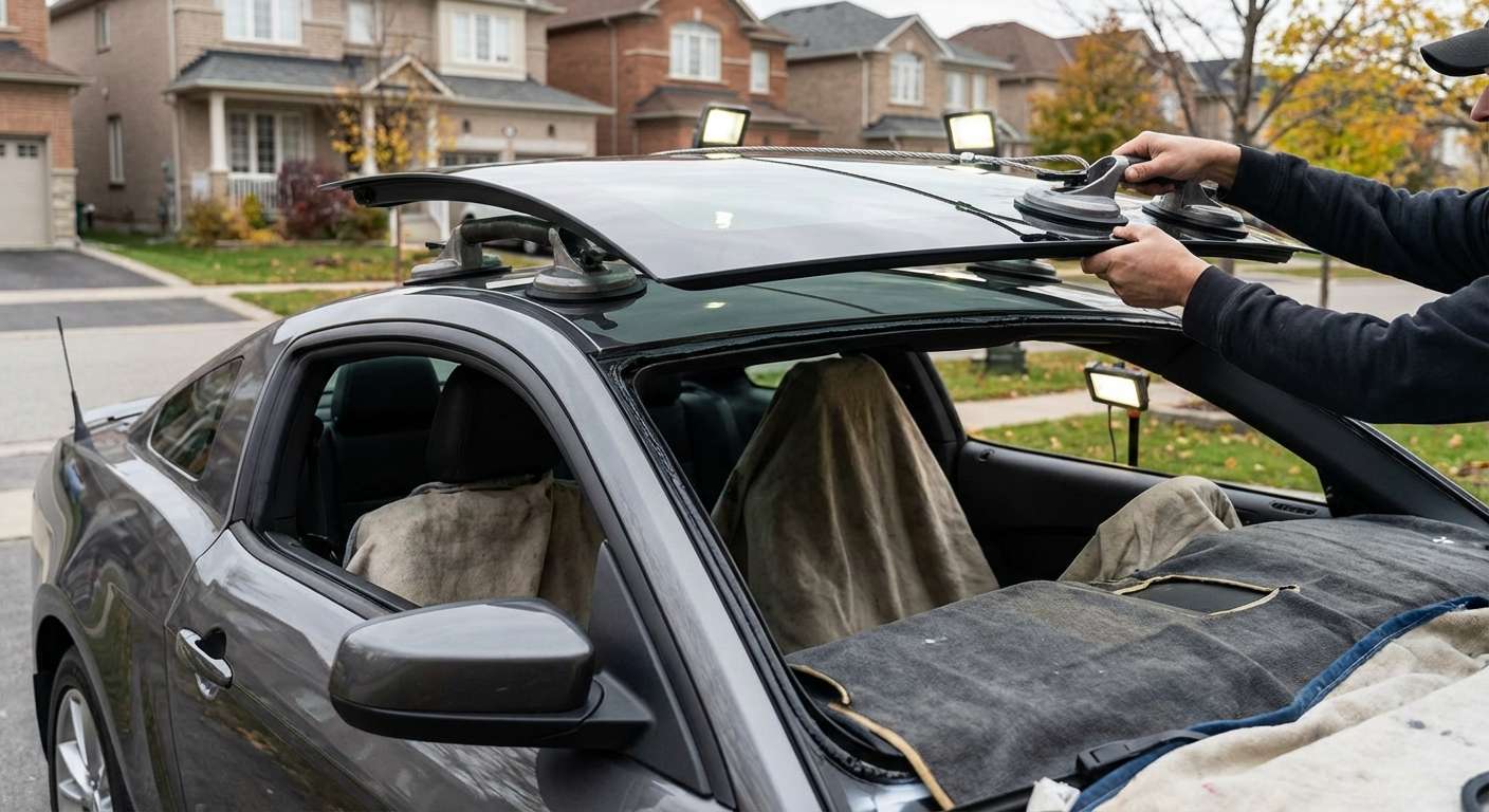 Sunroof Replacement for Ford Mustang 2005-2014 by Alexwindshield