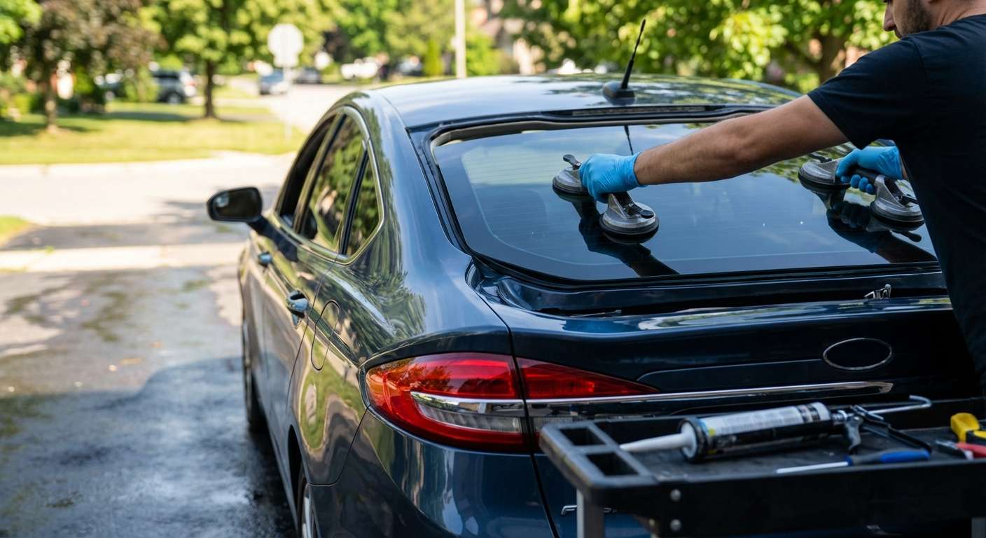 Back Glass Replacement for Ford Fusion 2013-2020 by Alexwindshield