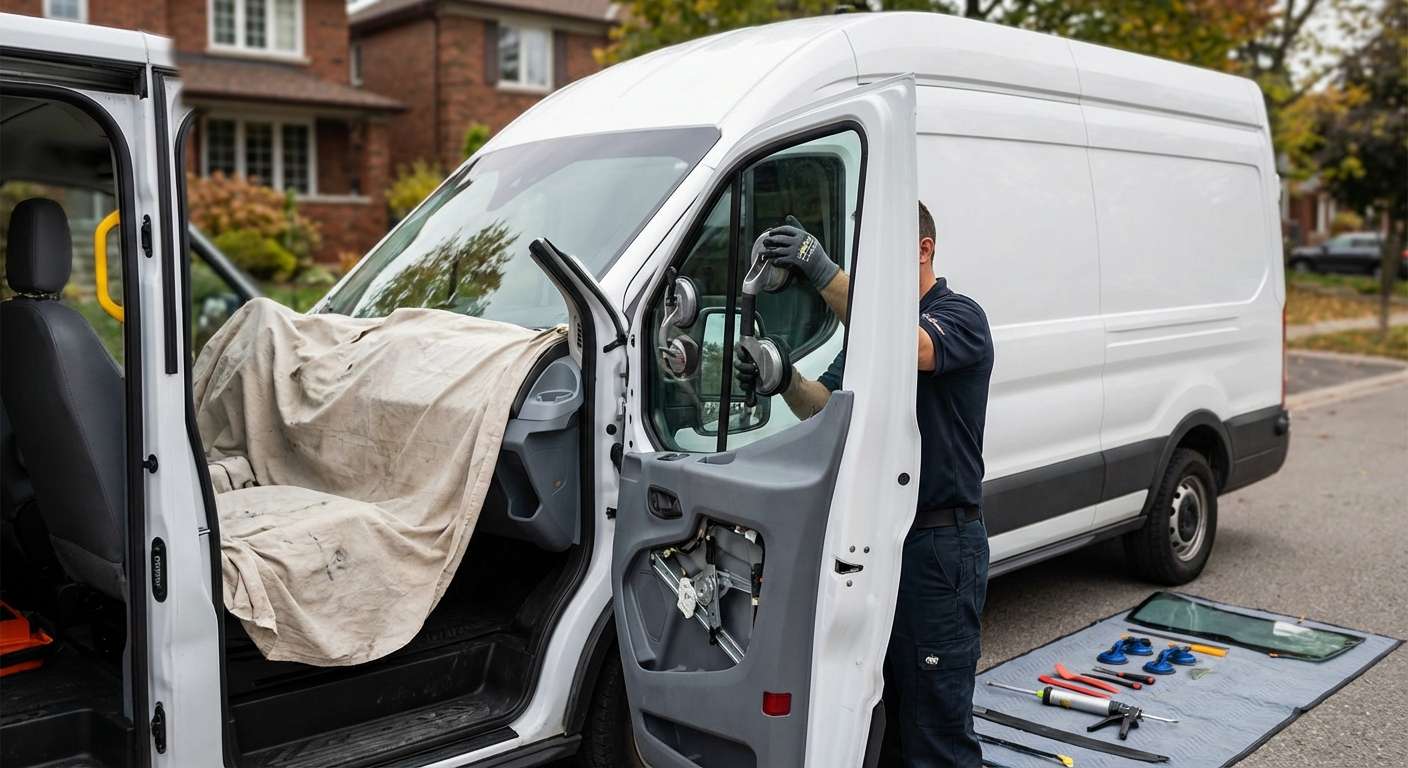 Door Glass Replacement for Ford Transit 150/250/350 2015-2027 by Alexwindshield