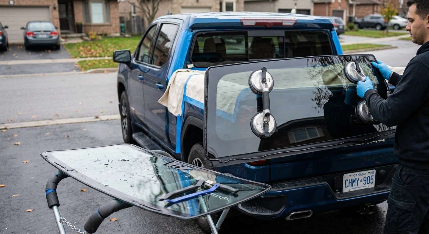 Back Glass Replacement for GMC Sierra 1500 2025-2027 by Alexwindshield