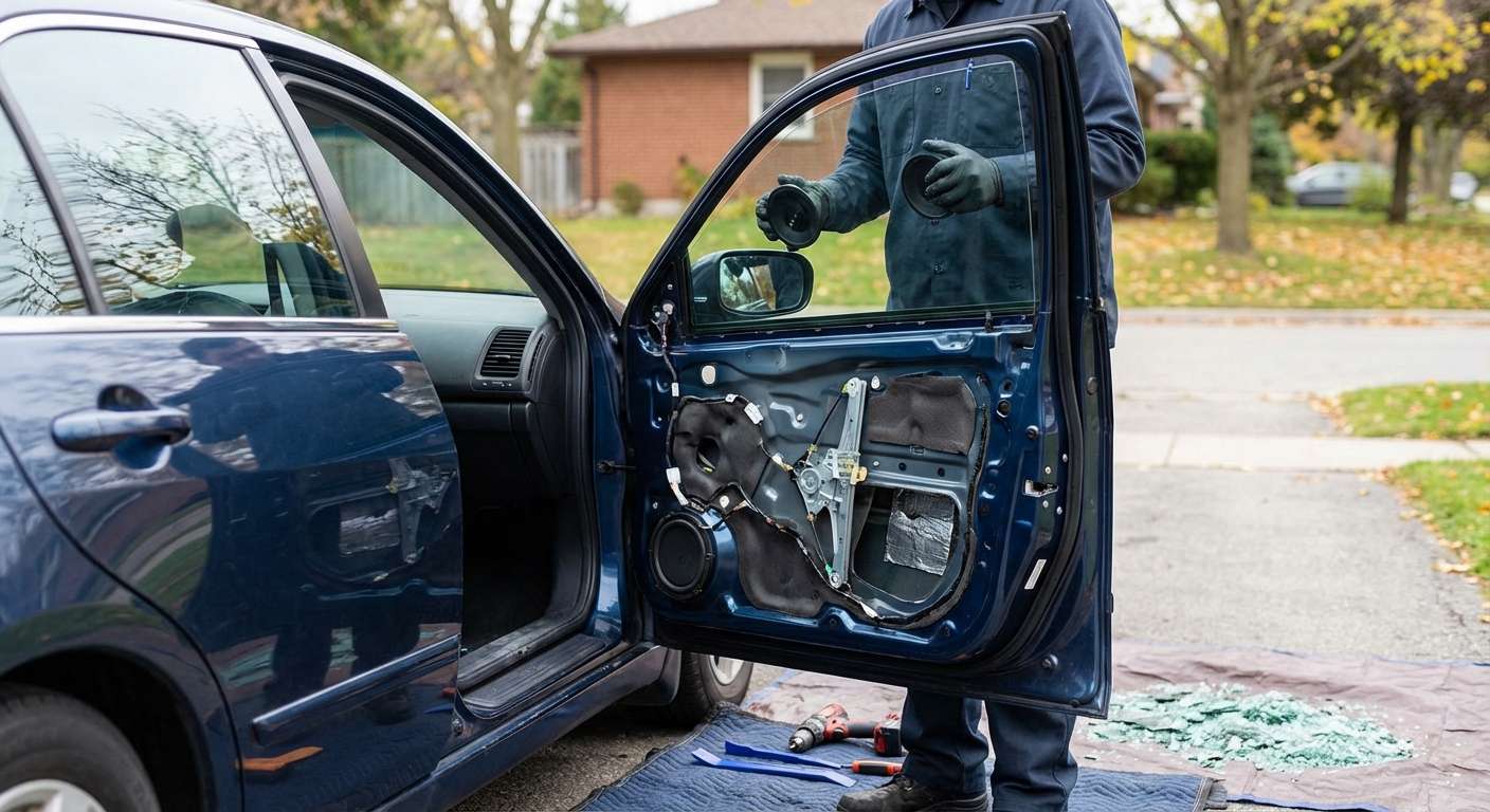 Door Glass Replacement for Honda Accord 2003-2007 by Alexwindshield