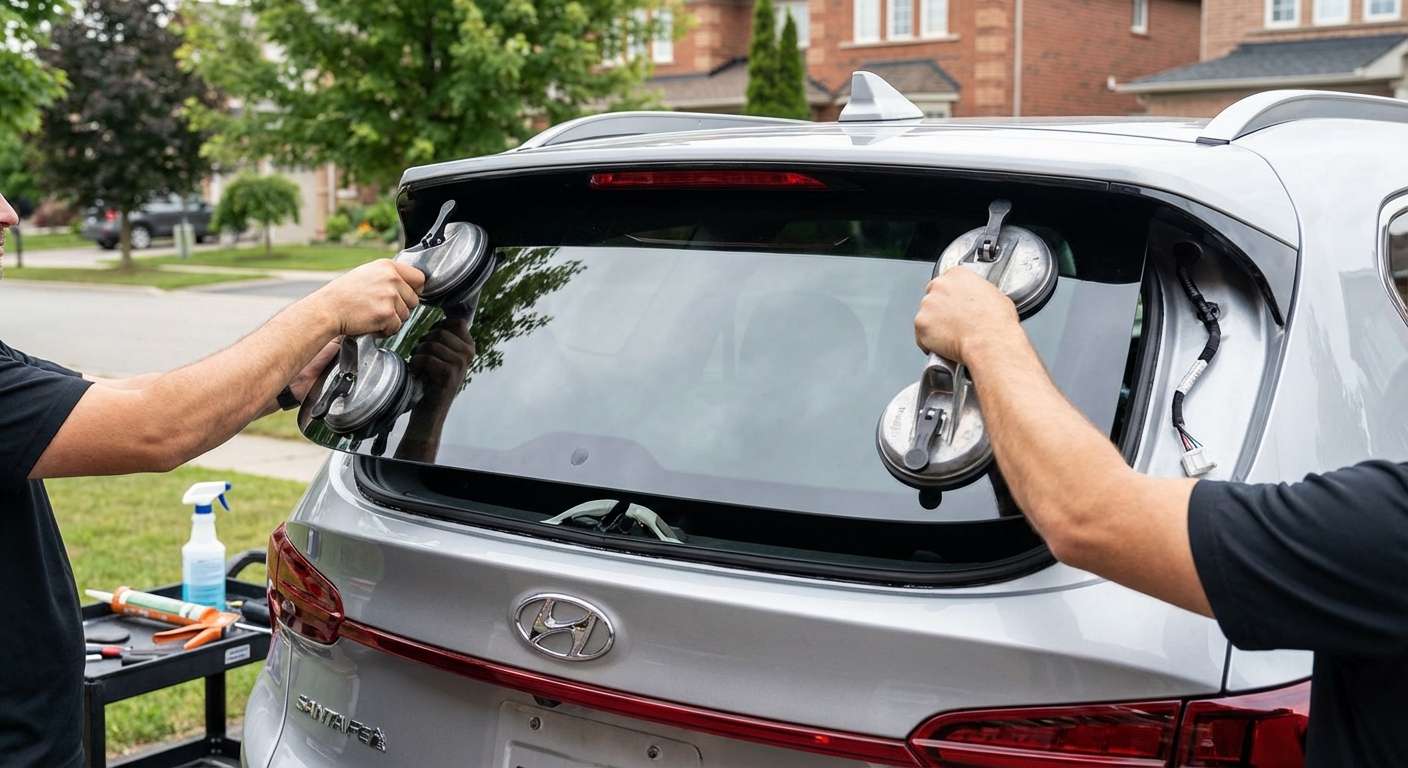 Back Glass Replacement for Hyundai Santa Fe 2019-2023 by Alexwindshield