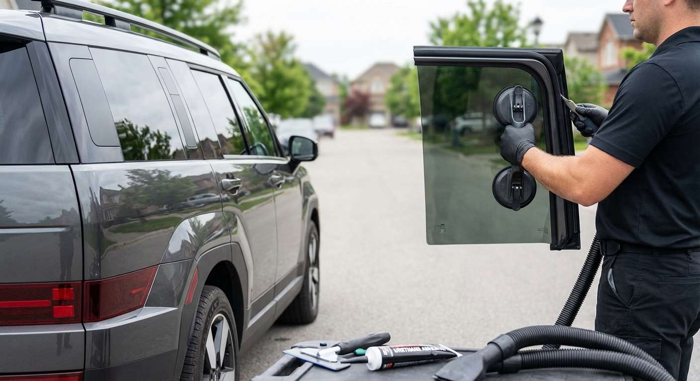 Vent Glass Replacement for Hyundai Santa Fe 2024-2027 by Alexwindshield