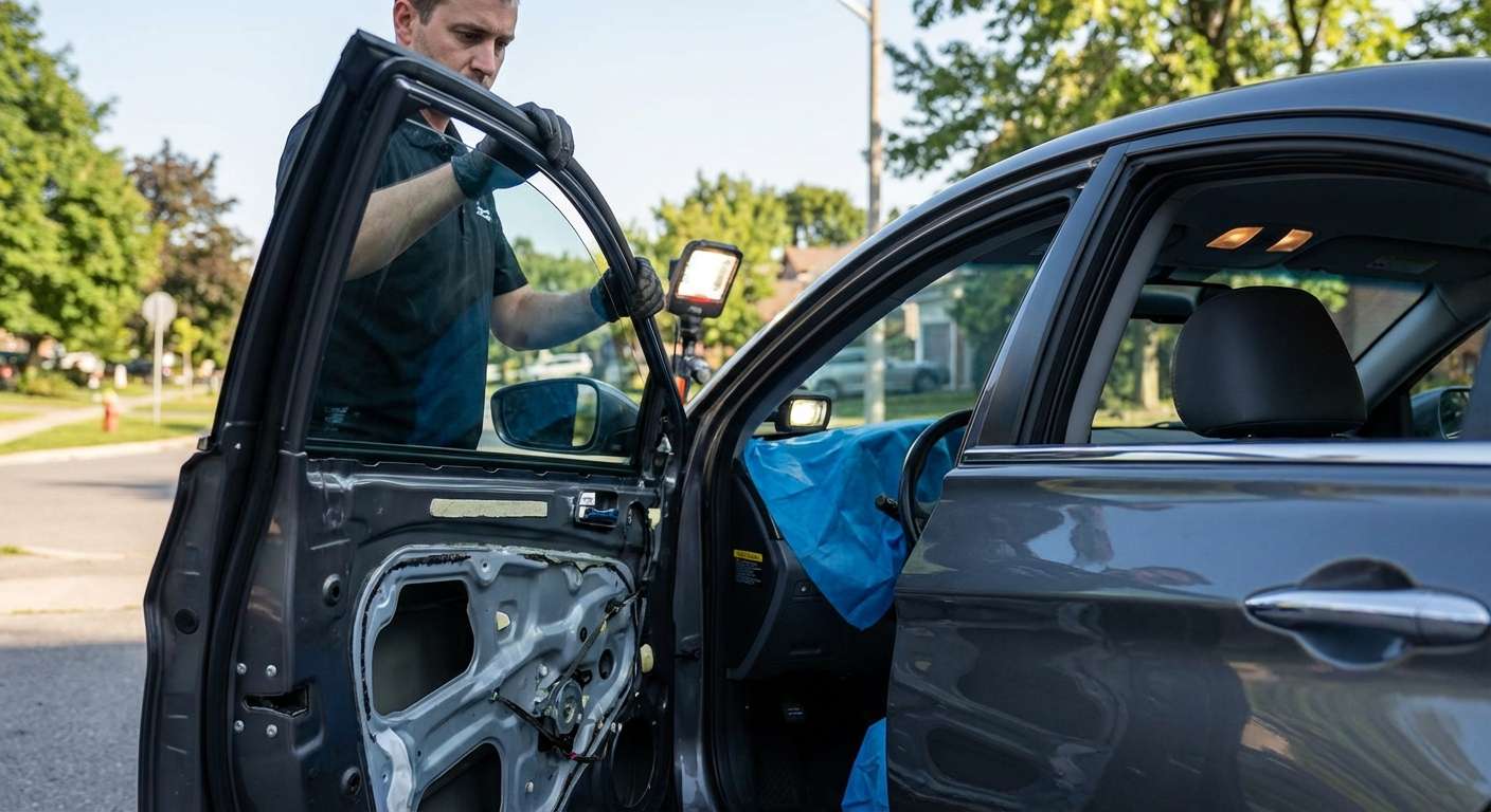 Door Glass Replacement for Hyundai Sonata 2011-2014 by Alexwindshield