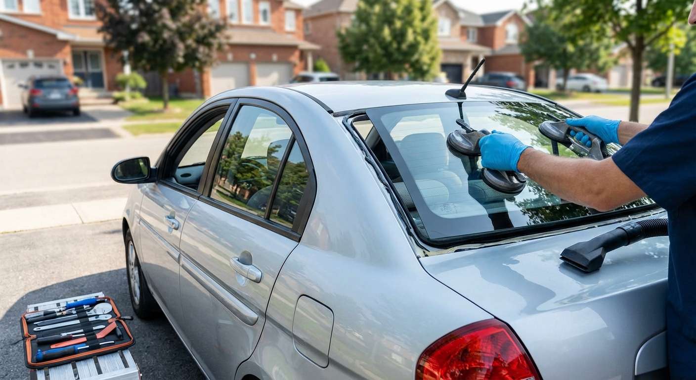 Back Glass Replacement for Hyundai Accent 2006-2011 by Alexwindshield