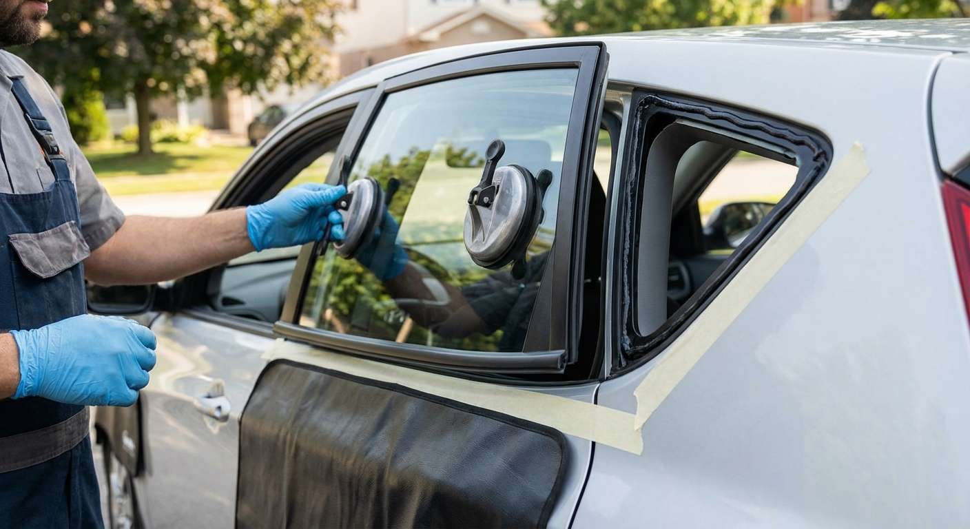 Quarter Glass Replacement for Hyundai Accent 2012-2017 by Alexwindshield