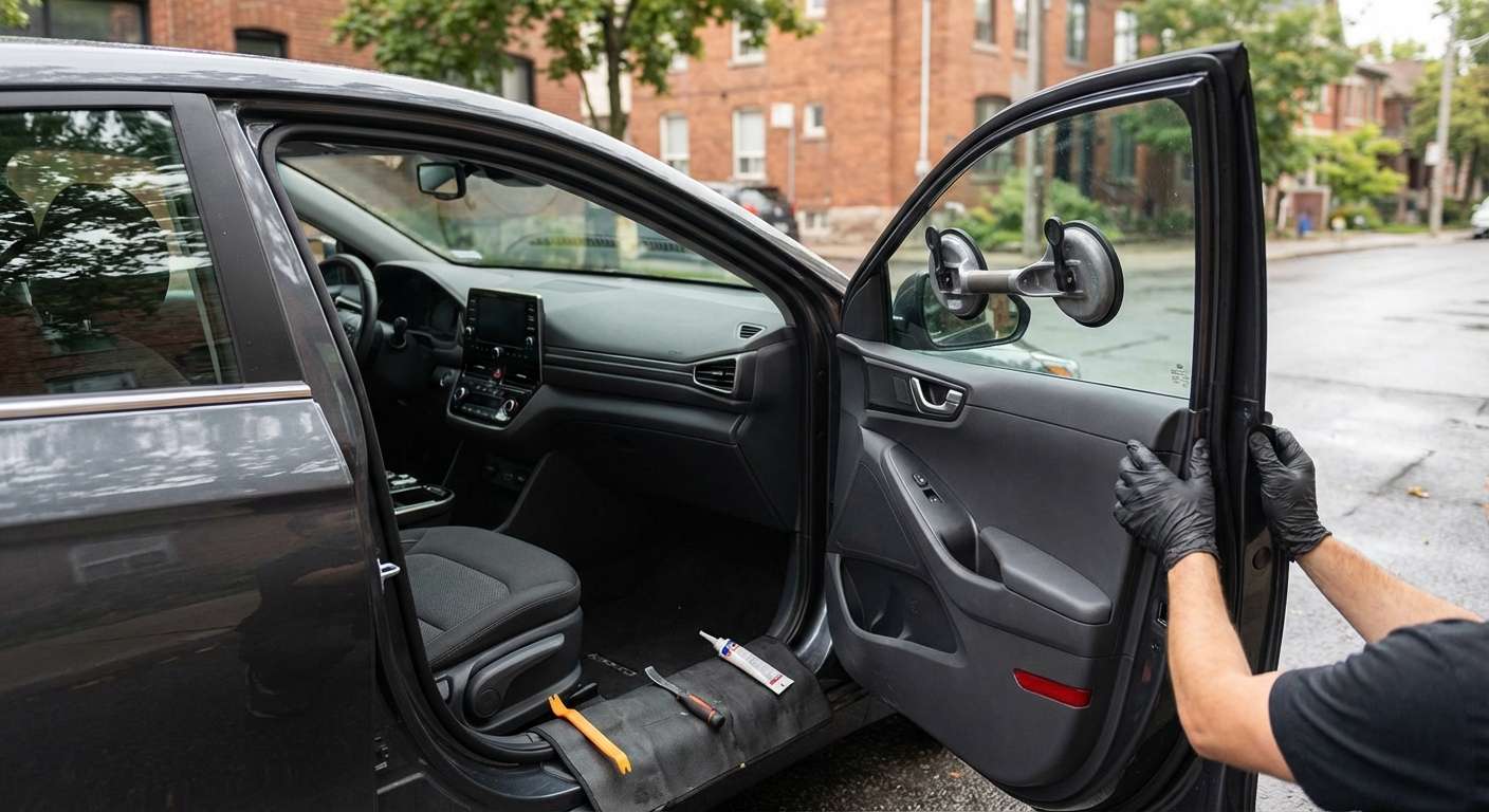 Door Glass Replacement for Hyundai IONIQ Electric/Hybrid 2017-2022 by Alexwindshield