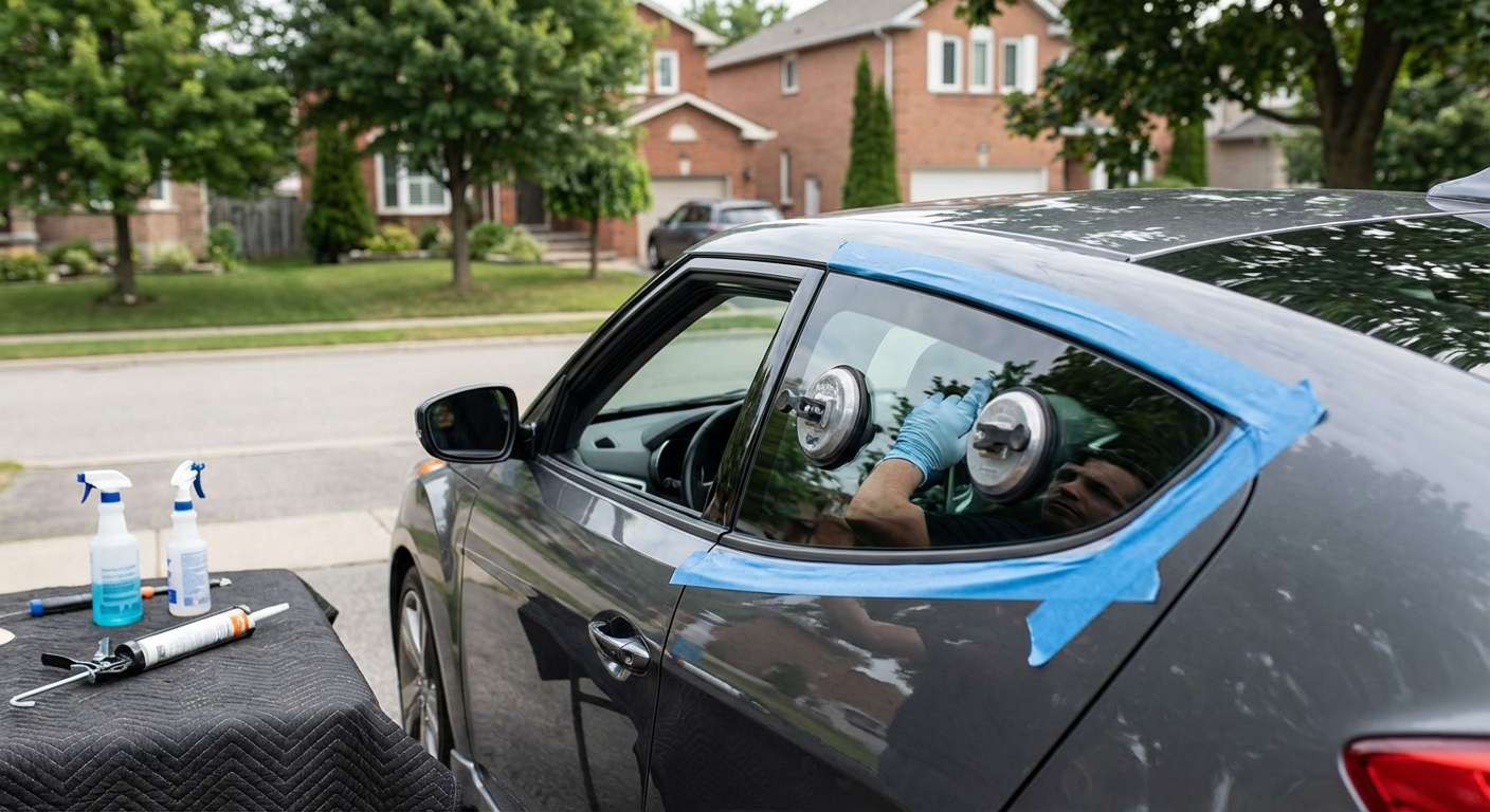 Quarter Glass Replacement for Hyundai Veloster 2012-2017 by Alexwindshield