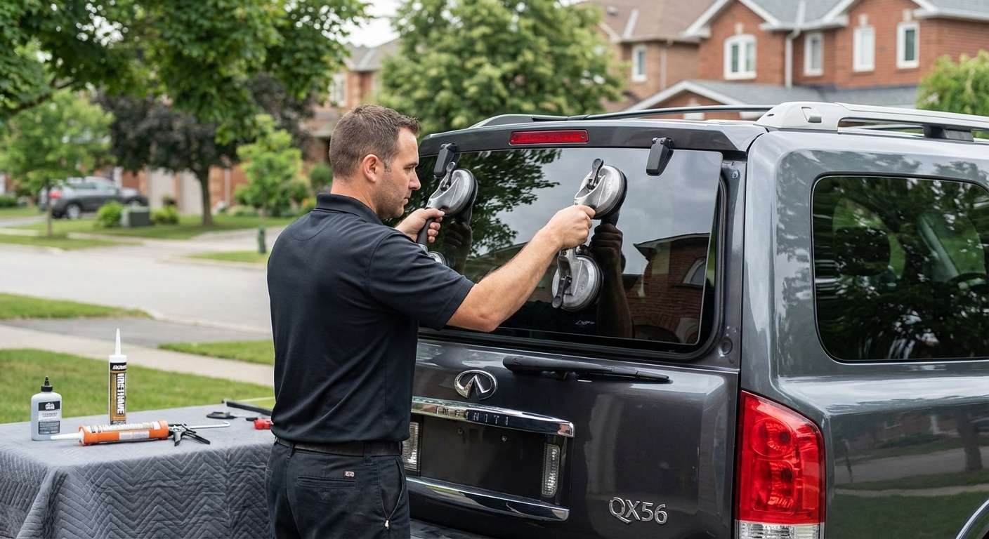 Back Glass Replacement for Infiniti QX56 2004-2010 by Alexwindshield