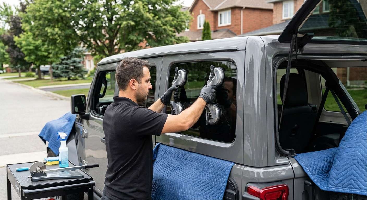 Quarter Glass Replacement for Jeep Wrangler 4xe (PHEV) 2021-2027 by Alexwindshield