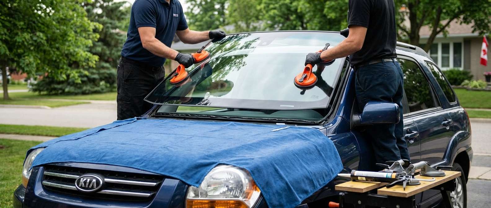 Windshield Replacement for Kia Sportage 2005-2010 by Alexwindshield