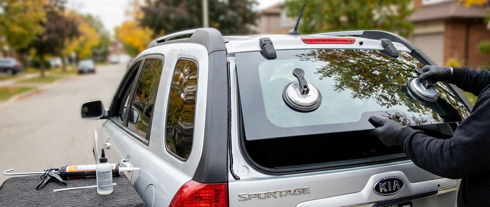 Back Glass Replacement for Kia Sportage 2005-2010 by Alexwindshield