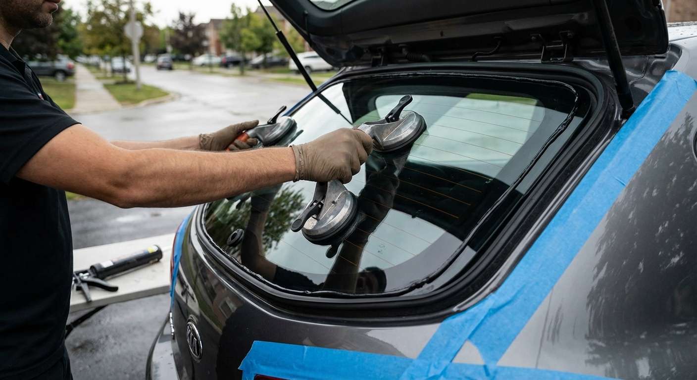 Back Glass Replacement for Kia Forte / Forte5 2010-2013 by Alexwindshield