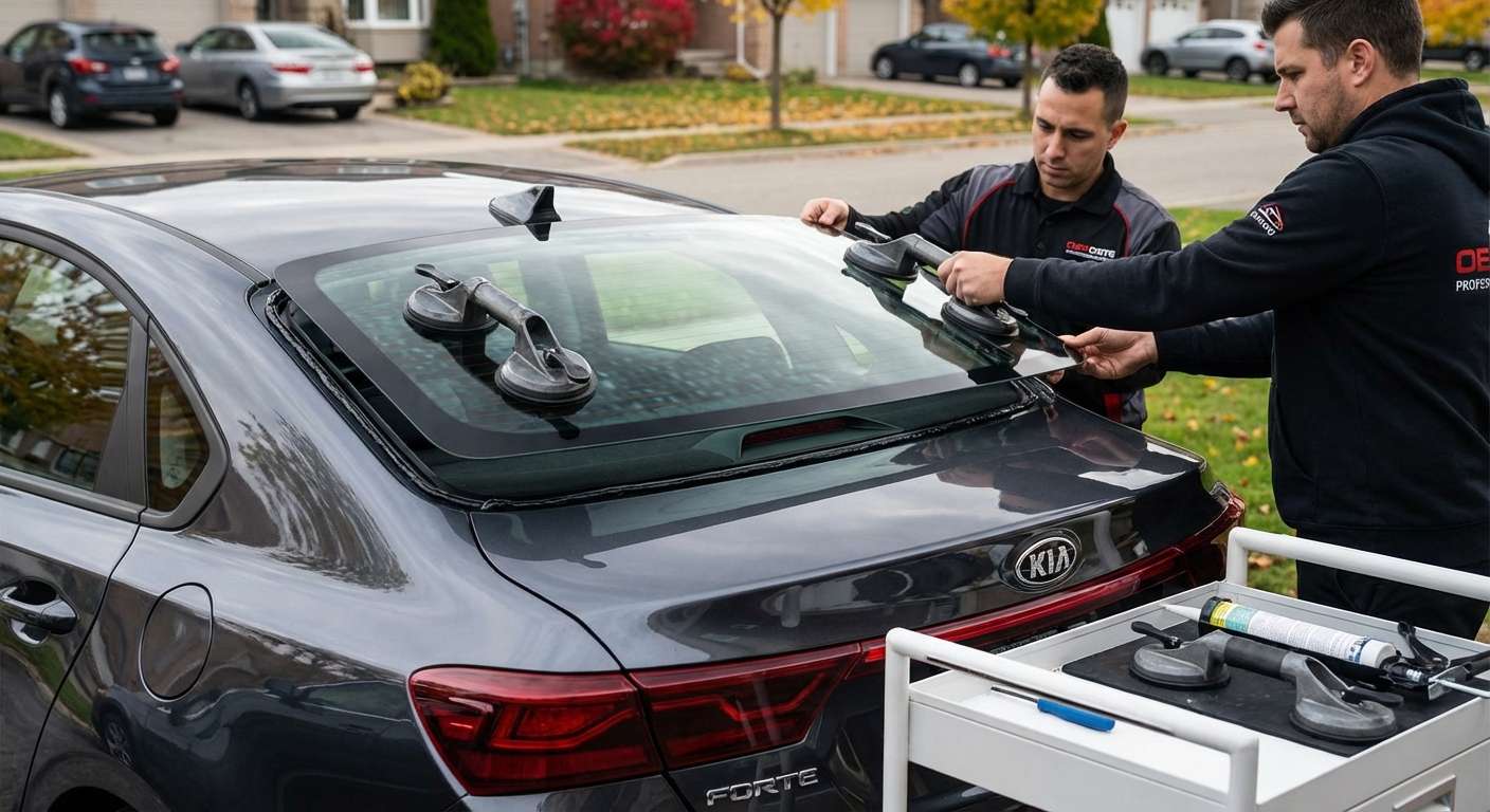 Back Glass Replacement for Kia Forte / K4 2019-2024 by Alexwindshield