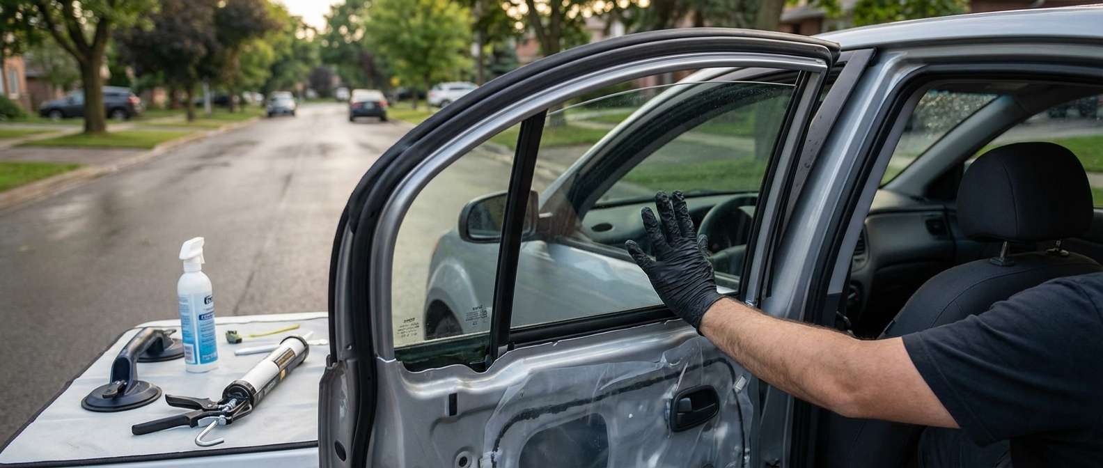 Door Glass Replacement for Kia Rio 2006-2011 by Alexwindshield