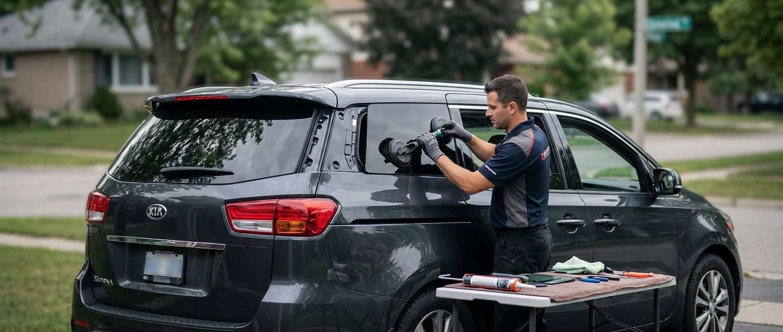 Quarter Glass Replacement for Kia Sedona 2015-2021 by Alexwindshield