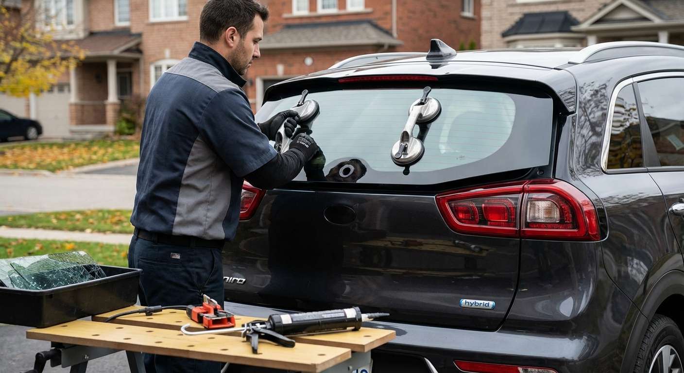 Back Glass Replacement for Kia Niro 2017-2022 by Alexwindshield