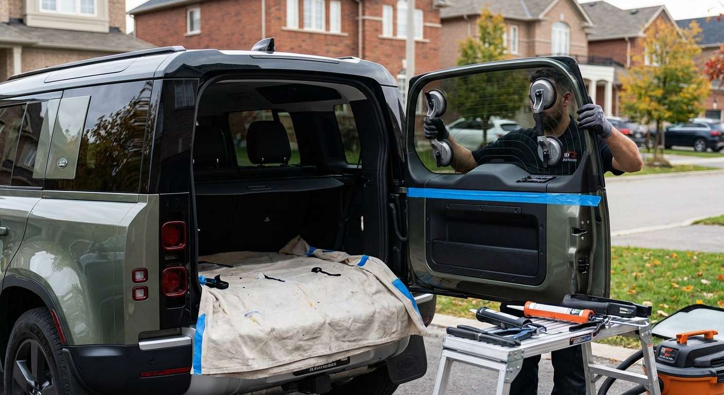 Back Glass Replacement for Land Rover Defender 90/110/130 2020-2027 (L663) by Alexwindshield