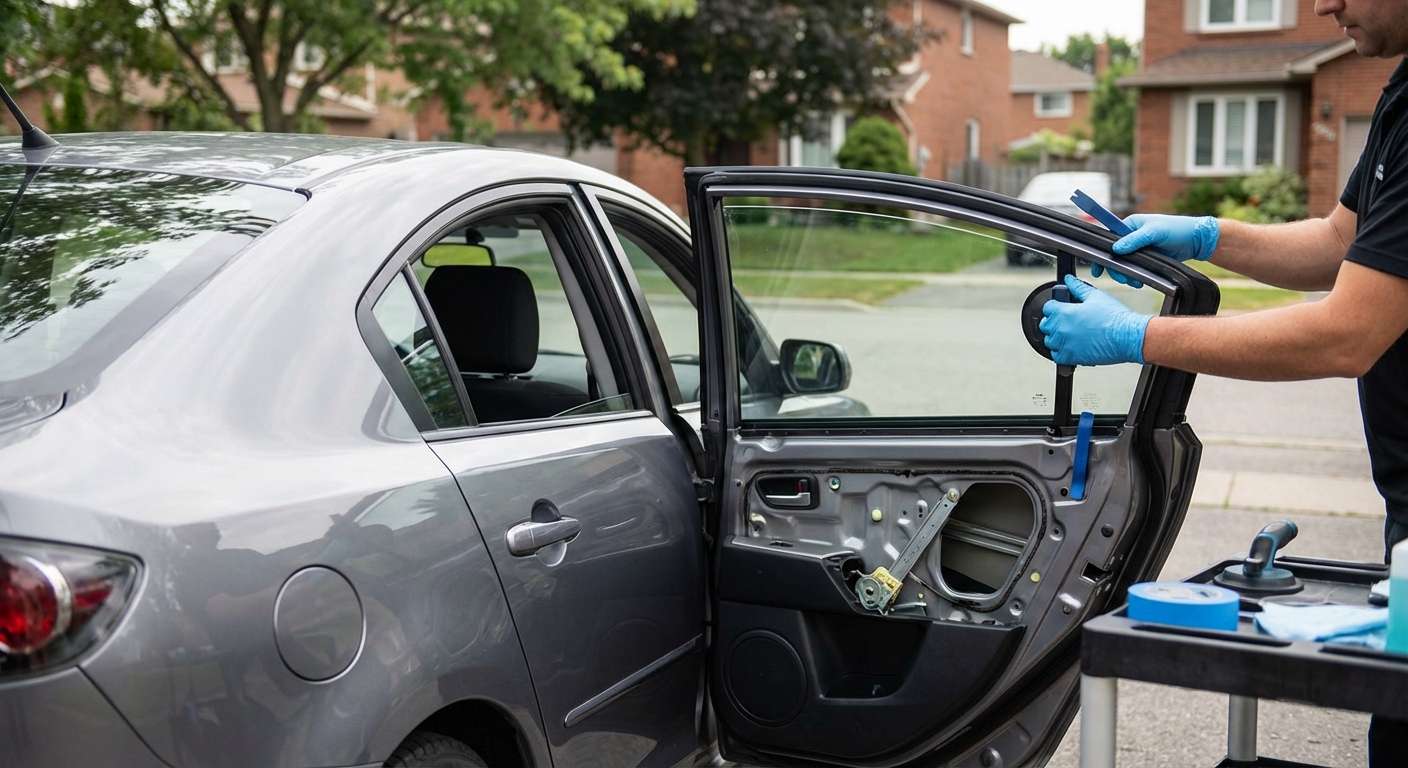 Door Glass Replacement for Mazda Mazda3 2004-2009 by Alexwindshield
