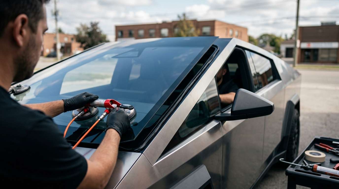 Windshield Replacement for Tesla Cybertruck 2024-2027 by Alexwindshield