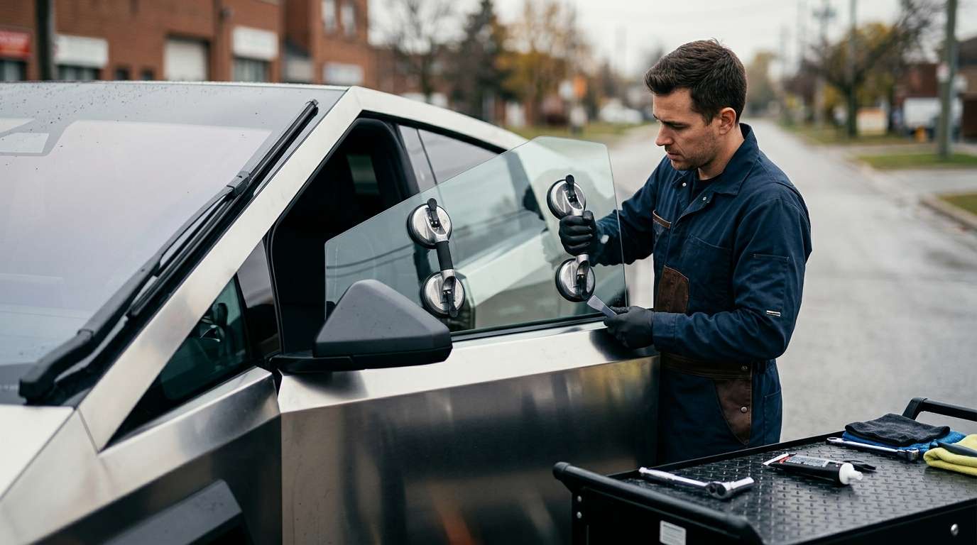 Door Glass Replacement for Tesla Cybertruck 2024-2027 by Alexwindshield