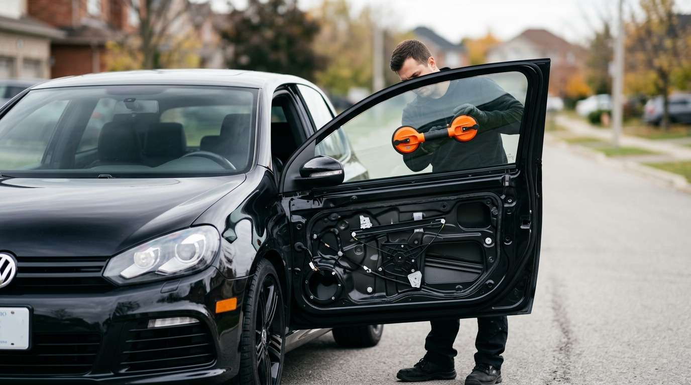 Door Glass Replacement for Volkswagen Golf / GTI / R 2010-2014 (Mk6) by Alexwindshield
