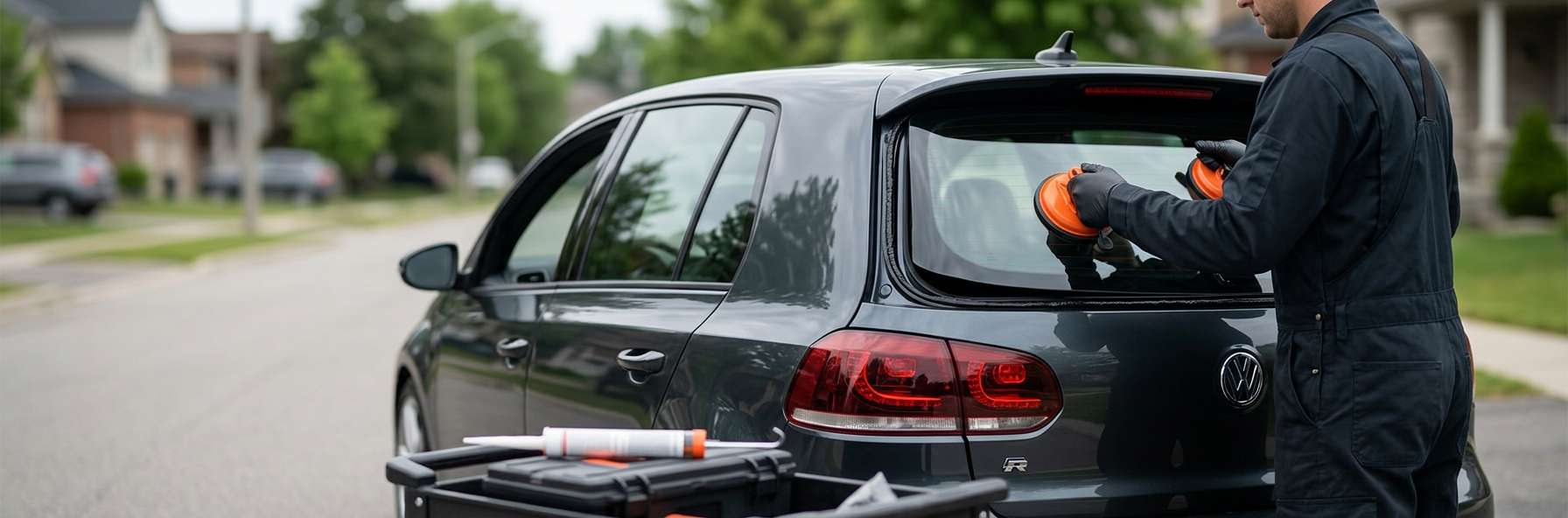 Back Glass Replacement for Volkswagen Golf / GTI / R 2010-2014 (Mk6) by Alexwindshield