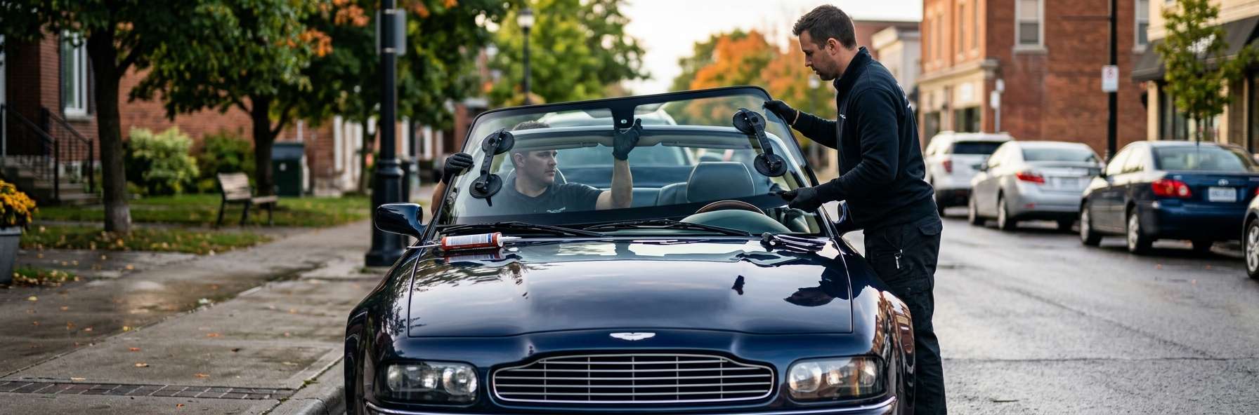 Windshield Replacement for Aston Martin V8 Coupe / Volante 1996-2000 by Alexwindshield