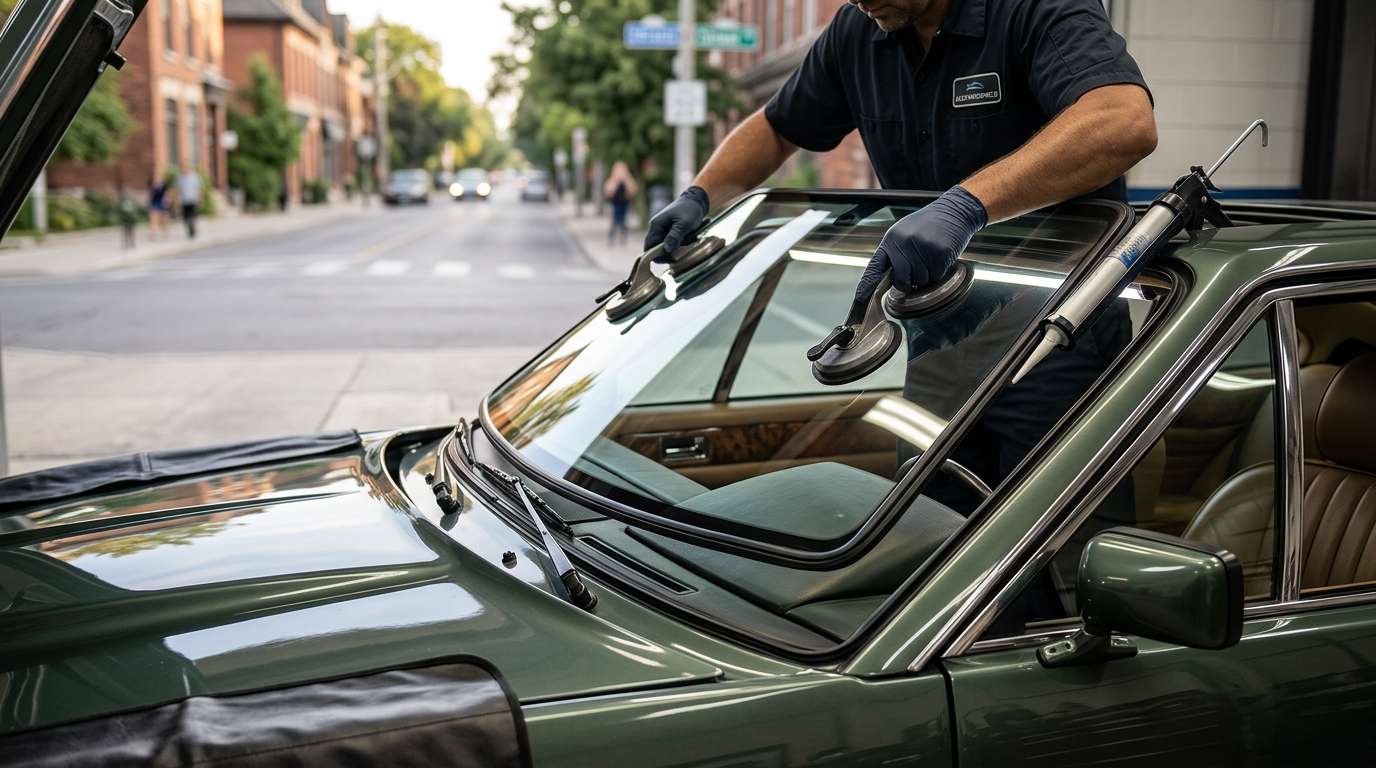 Windshield Replacement for Aston Martin Lagonda 1974-1990 by Alexwindshield
