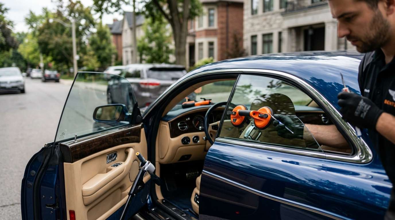 Door Glass Replacement for Bentley Brooklands Coupe 2008-2011 by Alexwindshield