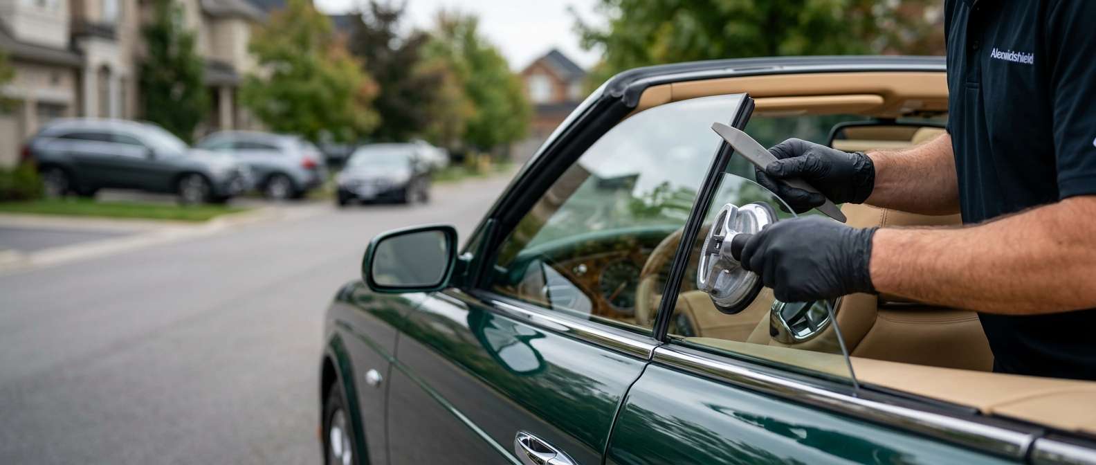 Vent Glass Replacement for Bentley Azure 2006-2011 by Alexwindshield