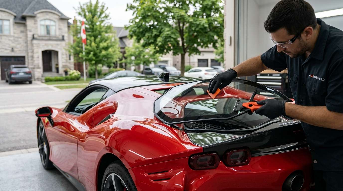 Vent Glass Replacement for Ferrari SF90 Stradale / Spider 2020-2025 by Alexwindshield