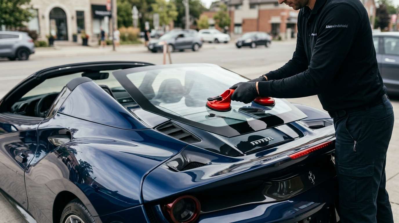 Back Glass Replacement for Ferrari Amalfi / Spider 2025-2027 by Alexwindshield