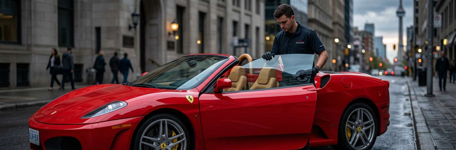 Door Glass Replacement for Ferrari F430 / Spider / Scuderia 2004-2009 by Alexwindshield