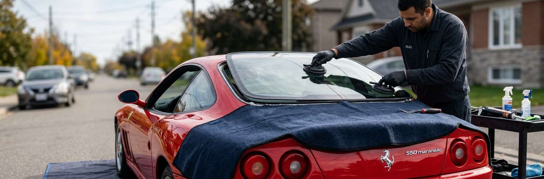 Back Glass Replacement for Ferrari 550 Maranello / Barchetta 1996-2001 by Alexwindshield