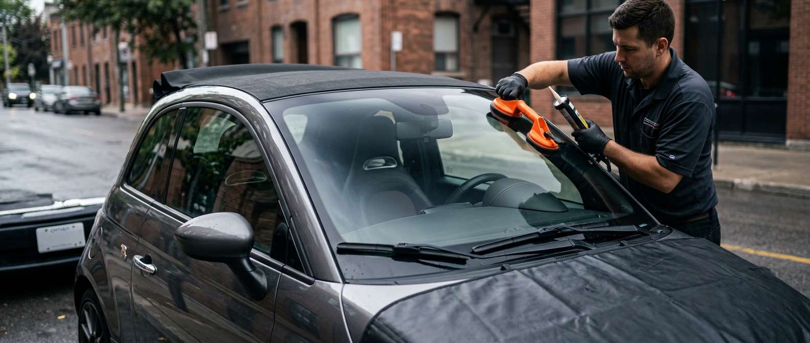 Windshield Replacement for Fiat 500 Hatchback / Convertible 2012-2019 by Alexwindshield