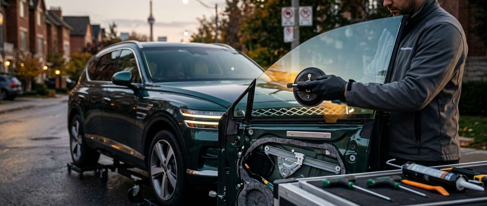 Door Glass Replacement for Genesis GV90 (Large EV) 2026-2027 by Alexwindshield