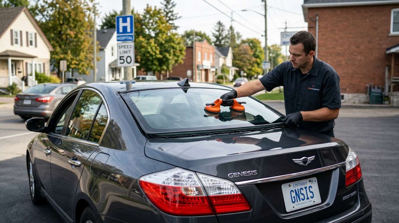 Back Glass Replacement for Genesis Hyundai Genesis Sedan 2009-2014 by Alexwindshield