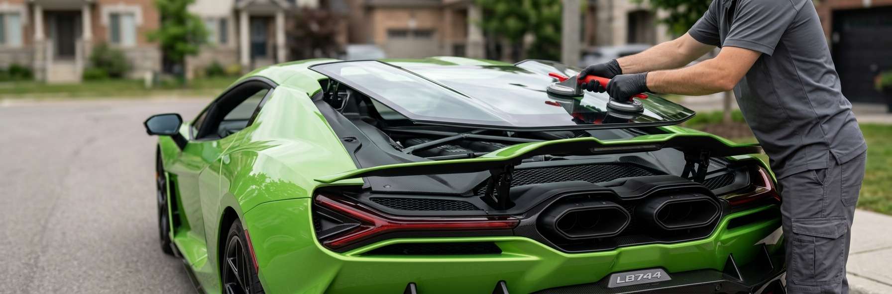 Back Glass Replacement for Lamborghini Revuelto (LB744) 2023-2027 by Alexwindshield