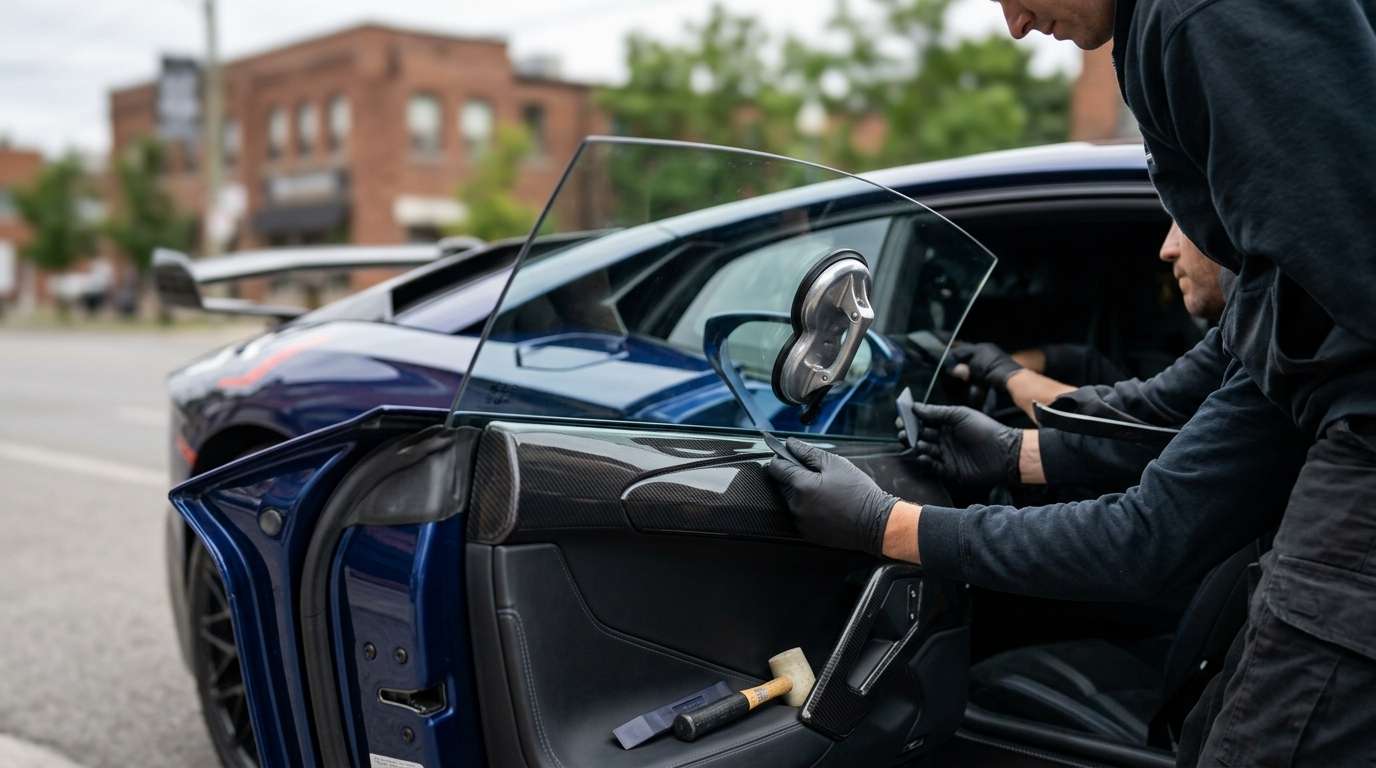 Door Glass Replacement for Lamborghini Aventador / Roadster / SVJ 2011-2022 by Alexwindshield