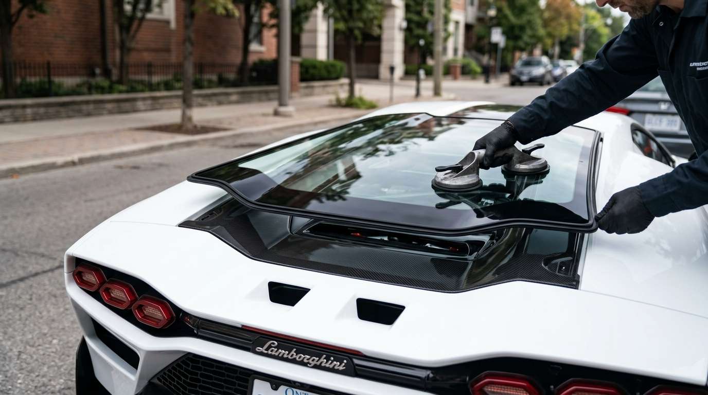Back Glass Replacement for Lamborghini Countach LPI 800-4 2022 by Alexwindshield