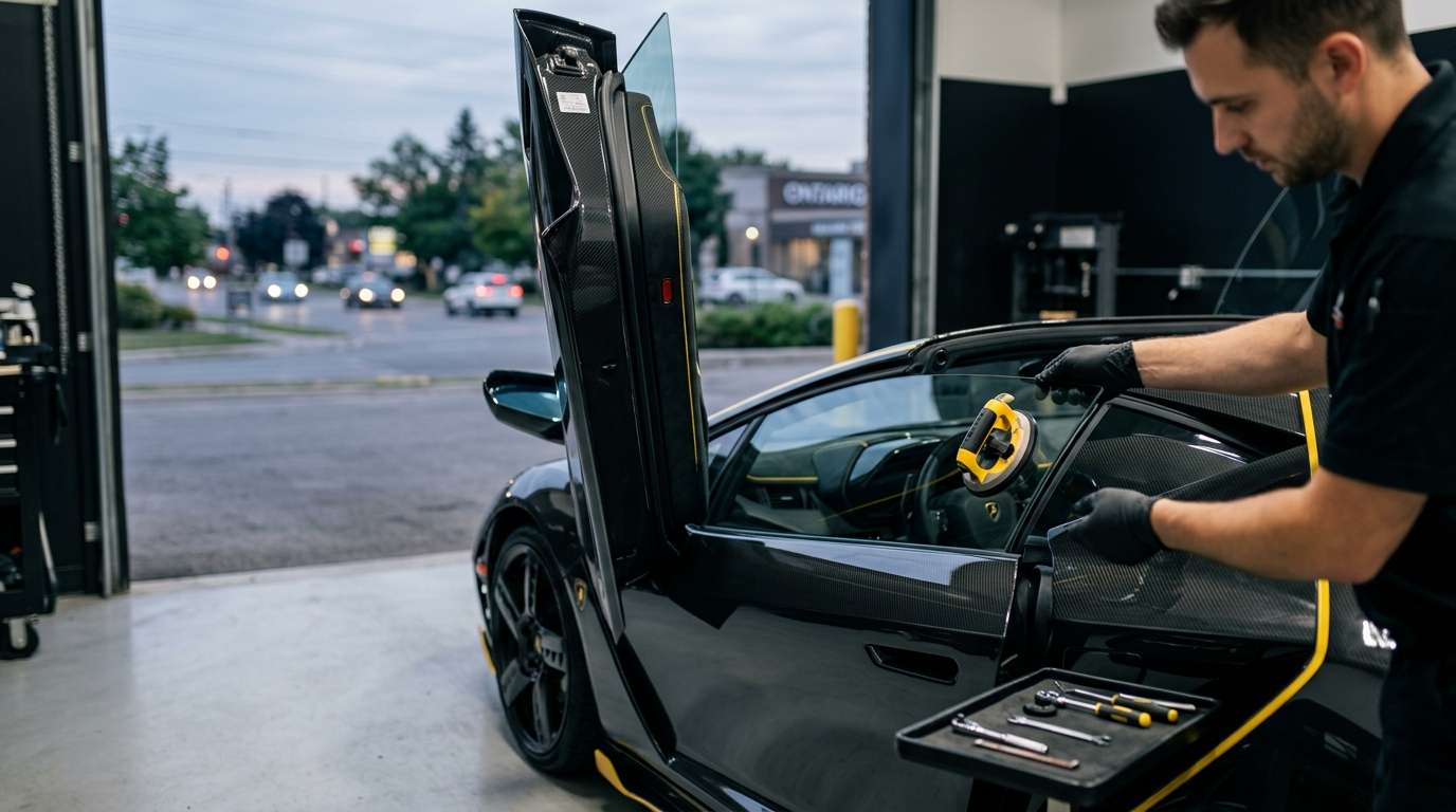 Door Glass Replacement for Lamborghini Centenario / Roadster 2016-2017 by Alexwindshield
