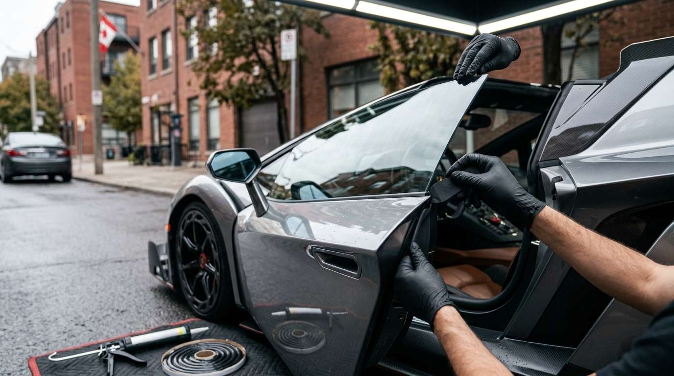 Door Glass Replacement for Lamborghini Veneno / Roadster 2013-2014 by Alexwindshield