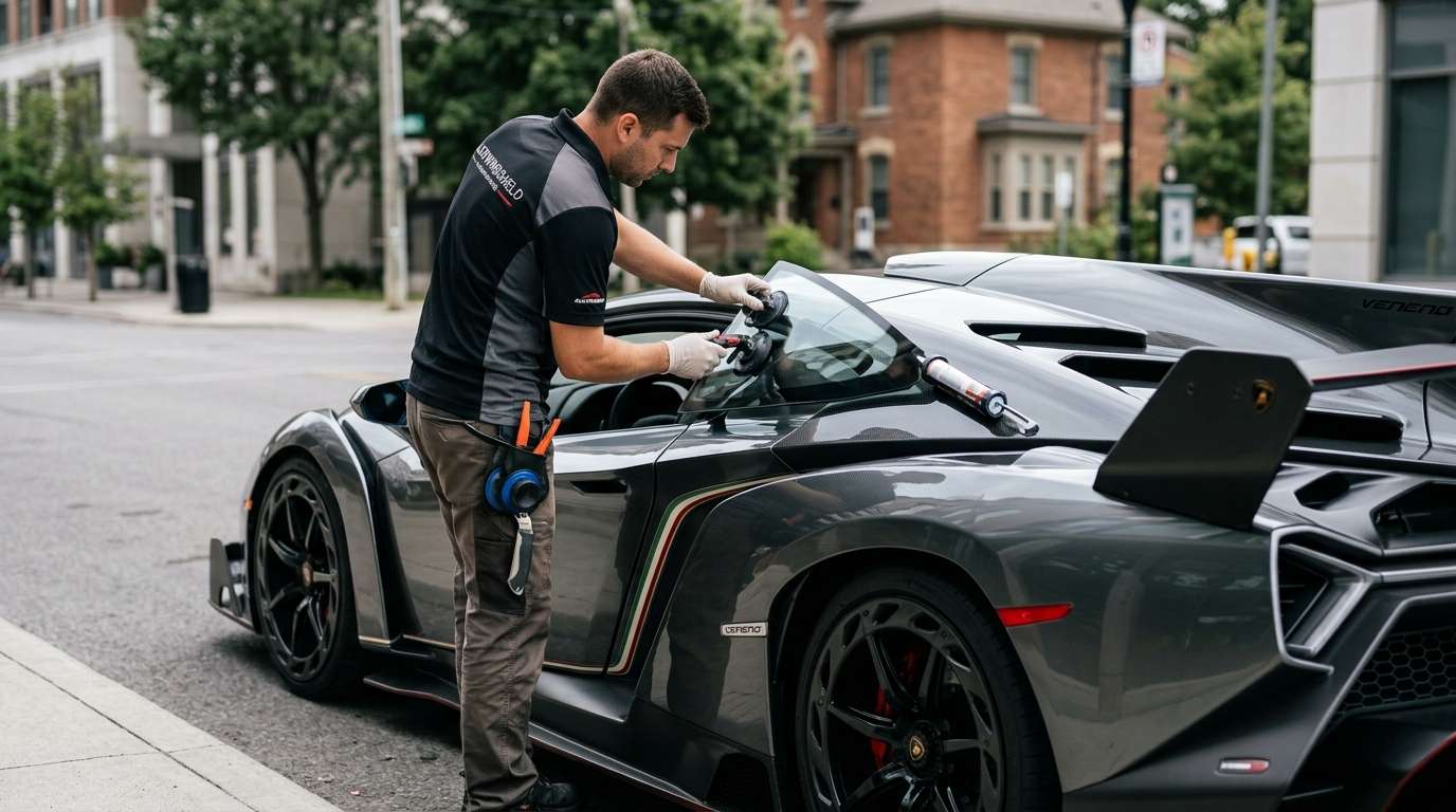 Quarter Glass Replacement for Lamborghini Veneno / Roadster 2013-2014 by Alexwindshield