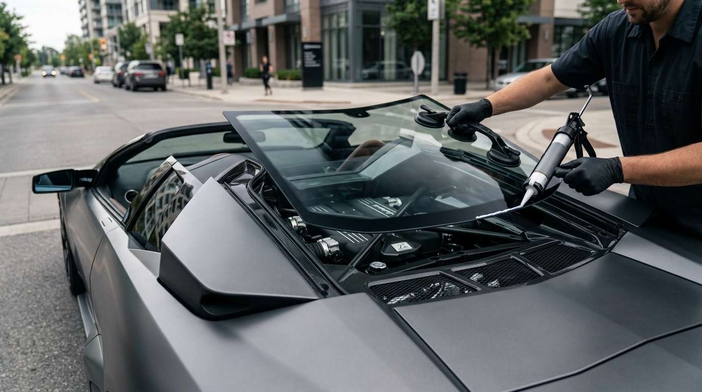 Back Glass Replacement for Lamborghini Reventon / Roadster 2008-2010 by Alexwindshield