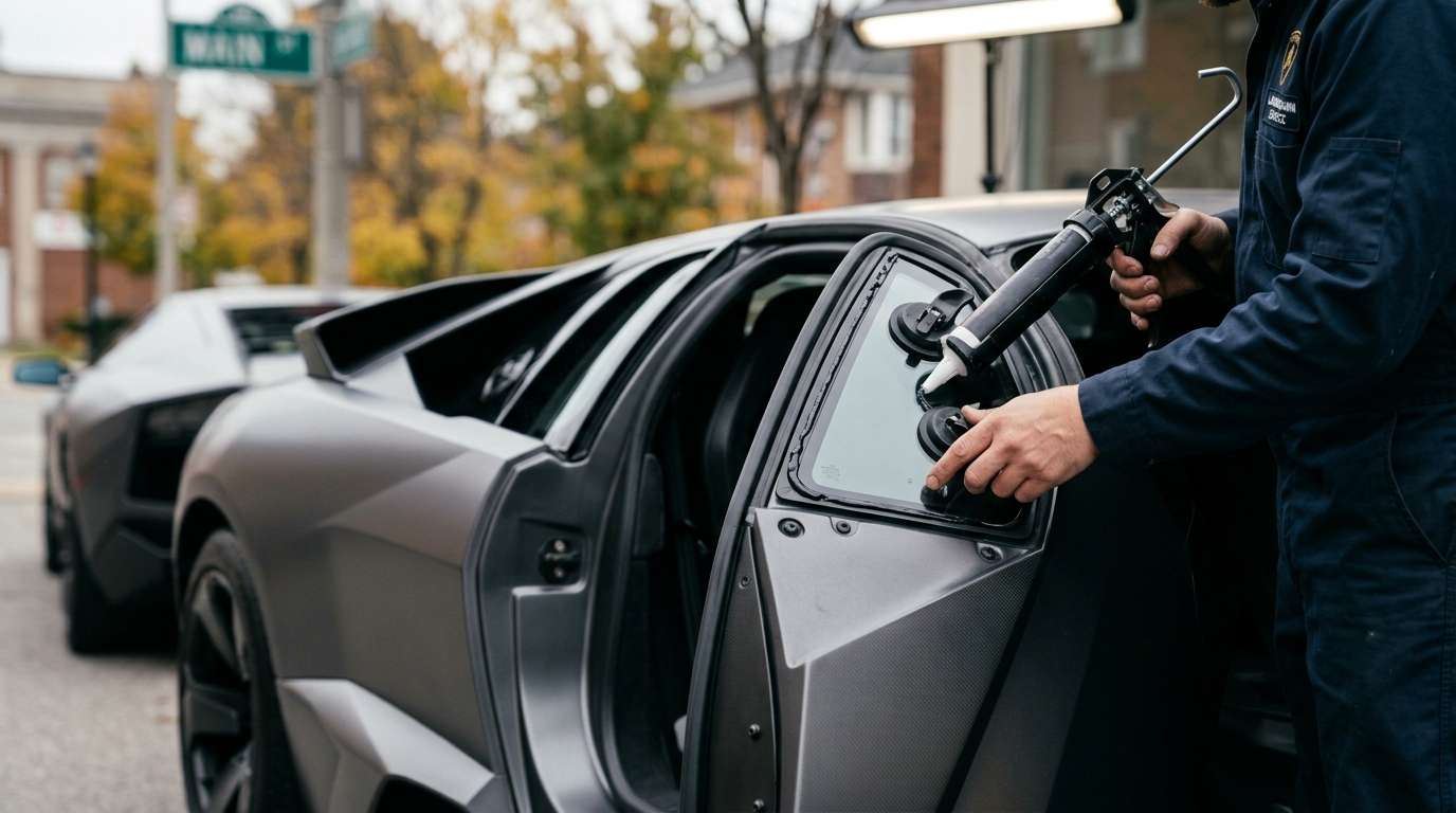 Vent Glass Replacement for Lamborghini Reventon / Roadster 2008-2010 by Alexwindshield