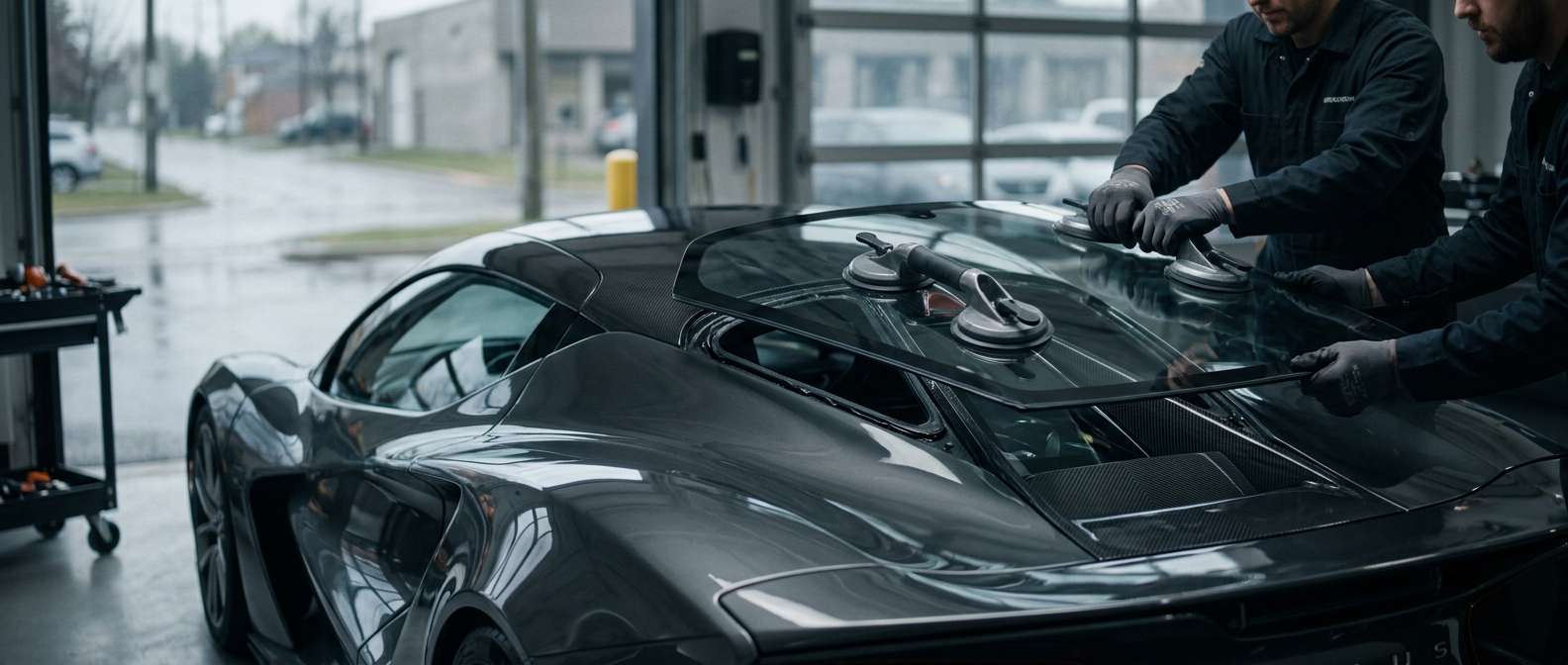 Back Glass Replacement for Lotus Evija (Hypercar) 2020-2027 by Alexwindshield