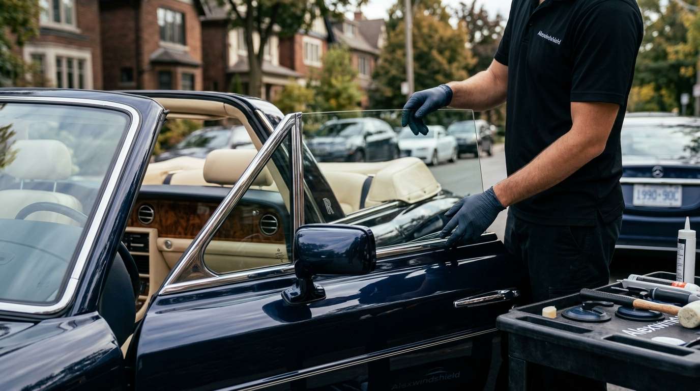 Door Glass Replacement for Rolls-Royce Corniche IV 1992-1995 by Alexwindshield